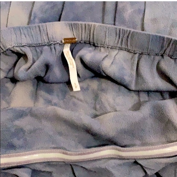 Free People Strapless Jumpsuit Blue Tie Dye Just Float Maxi Casual Resortwear - Picture 6 of 8